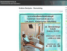 Tablet Screenshot of krakowdentysta.pl